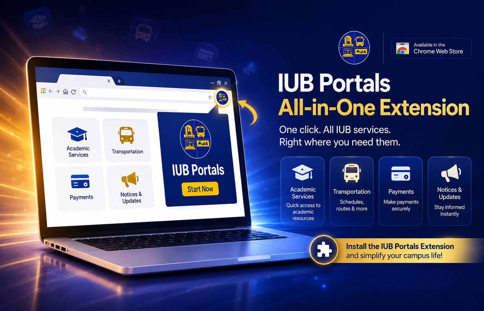 All in One Extension on laptop