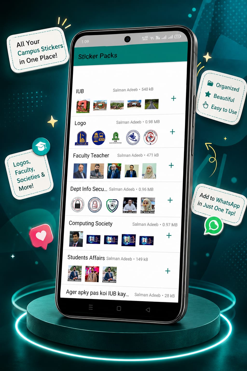 IUB WhatsApp Sticker App